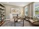 Chic home office with decorative accents, comfortable seating, and abundant natural light at 2280 Minfarm Way # 529, Mount Pleasant, SC 29466
