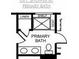 Floorplan excerpt of the primary bathroom, featuring a double vanity and tiled shower at 2838 Otranto Rd, North Charleston, SC 29406