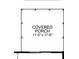 Blueprint excerpt of covered porch dimensions, measuring 11'-5
