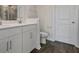 Bathroom features a double vanity with white cabinets and modern fixtures at 320 Abercom Place Dr, Moncks Corner, SC 29461