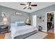 Inviting bedroom with a plush rug, comfortable bed, and stylish decor at 366 Clayton Dr, Charleston, SC 29414