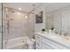 Sleek bathroom featuring a glass-enclosed shower, modern fixtures, and a stylish vanity for a spa-like experience at 412 Katies Scenic Ct, Charleston, SC 29492
