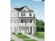 Charming two-story home with white siding, a porch and lush greenery at 416 Katies Scenic Ct, Charleston, SC 29492