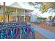 Charming bike shop with numerous rental bikes parked outside, offering convenient access to explore the community at 45 Ocean Point Dr, Isle of Palms, SC 29451