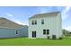 Exterior shot of backyard featuring green grass and light blue siding at 7014 Deanston Dr, Ravenel, SC 29470