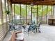 Relaxing screened-in patio with lounge chairs and a view of the backyard at 715 Hampton St, Walterboro, SC 29488