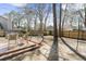 Cozy backyard featuring a wooden deck with outdoor seating, offering a private space for relaxation at 7932 Riverbirch Ln, North Charleston, SC 29418