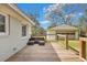 Exterior wood deck showcasing wicker furniture and wood railing at 847 Quail Dr, Charleston, SC 29412