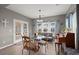 Sunlit dining area with glass table, seating for four, and access to the backyard at 9000 Hema Ln, Summerville, SC 29483