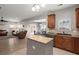 This wide open kitchen flows seamlessly into the connected living and dining rooms at 9000 Hema Ln, Summerville, SC 29483