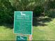 Myers Mill Walking Trail sign showing rules for residents on a beautiful wooded trail at 9000 Hema Ln, Summerville, SC 29483