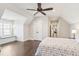 Spacious bedroom with a window seat, ceiling fan, and hardwood floors at 939 White Point Blvd, Charleston, SC 29412