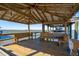Covered boat lift providing secure docking, along with cozy benches for enjoying waterfront views and relaxation at 939 White Point Blvd, Charleston, SC 29412