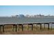 Distant cityscape view from waterfront showcasing a variety of buildings and a bridge at 939 White Point Blvd, Charleston, SC 29412