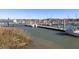 View of the marina with docked boats at 102 Mariners Cay Dr, Folly Beach, SC 29439