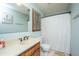Functional bathroom with a vanity, toilet, and shower/tub combination, decorated with nautical elements at 112 Ravenswood Ct, Summerville, SC 29485