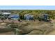 A high angle view of the property with a waterway separating the island from the mainland at 1136 Ocean Forest Ln, Seabrook Island, SC 29455