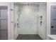 Spacious stand up shower featuring gray veined tiling and modern showerhead at 1174 Hitchfield Ln, Awendaw, SC 29429