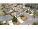 Beautiful aerial view of a home featuring a long driveway, and mature landscaping with great curb appeal at 1458 Clarendon Way, Mount Pleasant, SC 29466