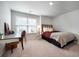 Bedroom features neutral paint, carpet, a large window with a view and complementing furnishings at 146 Brant Dr, Summerville, SC 29483
