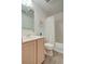Clean bathroom with tub and shower, single sink vanity, toilet, and neutral finishes at 1530 Fort Johnson Rd # 3C, Charleston, SC 29412