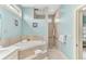 Bathroom featuring a jacuzzi tub and a walk-in shower at 1540 Strathmore Ln, Mount Pleasant, SC 29464