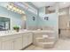 Bathroom featuring a jacuzzi tub and a walk-in shower and double sinks at 1540 Strathmore Ln, Mount Pleasant, SC 29464