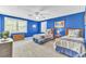A bedroom decorated in blue with two twin beds at 1540 Strathmore Ln, Mount Pleasant, SC 29464