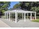 Outdoor pavilion with picnic tables and barbecue grill, perfect for community gatherings and entertaining at 1540 Strathmore Ln, Mount Pleasant, SC 29464