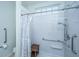 Accessible walk-in shower with grab bars and modern fixtures at 157 Sea Lavender Ln, Summerville, SC 29486