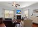 Cozy living room featuring a fireplace and comfortable seating at 1818 Towne St, Johns Island, SC 29455