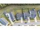 An aerial view of homes with spacious backyards and tree-lined boundaries at 217 Woodland Oak Way, Summerville, SC 29485