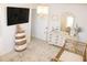 Adorable Bedroom with crib, chandelier, and decorative baskets, a sweet space for the little one at 2205 Cooper Farm Rd, Johns Island, SC 29455