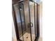 Modern shower with textured tiles and sleek glass door at 2636 S Allen Dr # 2559 Accabee A & B, North Charleston, SC 29405