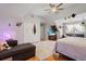 Spacious bedroom featuring hardwood floors, angled ceilings and sitting area at 2900 Colonnade Dr, Mount Pleasant, SC 29466