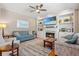 Comfortable living room featuring a fireplace and custom built-ins at 2900 Colonnade Dr, Mount Pleasant, SC 29466