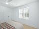 Bedroom featuring hardwood floors, double closets, a ceiling fan, and window with blinds at 3019 Eventide Dr, Johns Island, SC 29455