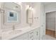 Bathroom double vanity with quartz countertop and sleek fixtures at 3148 Vanessa Lynne Ln, Johns Island, SC 29455