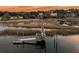 Private home dock with access to waterway at sunset at 3232 Pignatelli Cres, Mount Pleasant, SC 29466