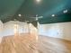 Spacious bonus room with a dark painted ceiling, recessed lighting, and hardwood floors at 3845 Delinger Dr, Mount Pleasant, SC 29466