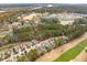 Wide aerial perspective of homes alongside a waterway, pond and a golf course at 5358 Birdie Ln, Hollywood, SC 29449