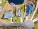 Aerial view of homes in a cul-de-sac with well-manicured lawns at 644 Stoneboro Ct, Charleston, SC 29412