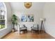 Sitting room with a large window, vaulted ceilings, and a modern chandelier at 644 Stoneboro Ct, Charleston, SC 29412