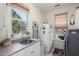 Convenient laundry area with a sink, plenty of counter space, and natural light from the window at 8661 Refuge Point Cir, North Charleston, SC 29420
