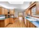 Bright kitchen offers ample cabinet space and lots of natural light with easy access to the living areas at 9030 Ethel Rd, North Charleston, SC 29406