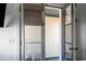 View from the bedroom onto the light and airy outdoor balcony at 92 Bogard St, Charleston, SC 29403