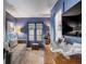 Cozy living room featuring light blue walls, sofa, and stylish decor at 92 Bogard St, Charleston, SC 29403