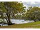 Picturesque lake view framed by moss-draped trees, creating a serene and natural setting at 12 Broughton Rd, Charleston, SC 29407