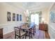 Elegant dining room featuring a chandelier, and a large table with seating for six at 1208 Wynnwood Ct, Mount Pleasant, SC 29464