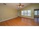 Spacious bedroom features hardwood floors, vaulted ceilings, and plenty of natural light at 140 Moon Shadow Ln, Summerville, SC 29485